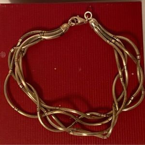 BRACELET STERLING SILVER 925 CURVES 5 STRAND WAVEY 8”